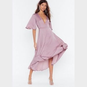 Nastygal Give it a Whirl Plunging Dress